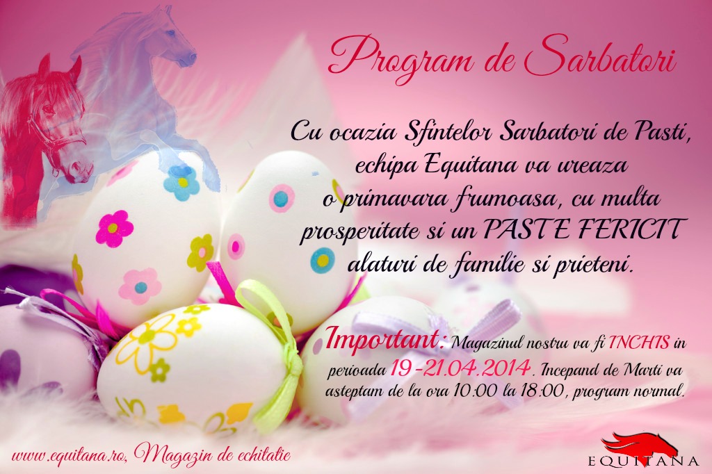 Paşte 2014: Program de Sărbători