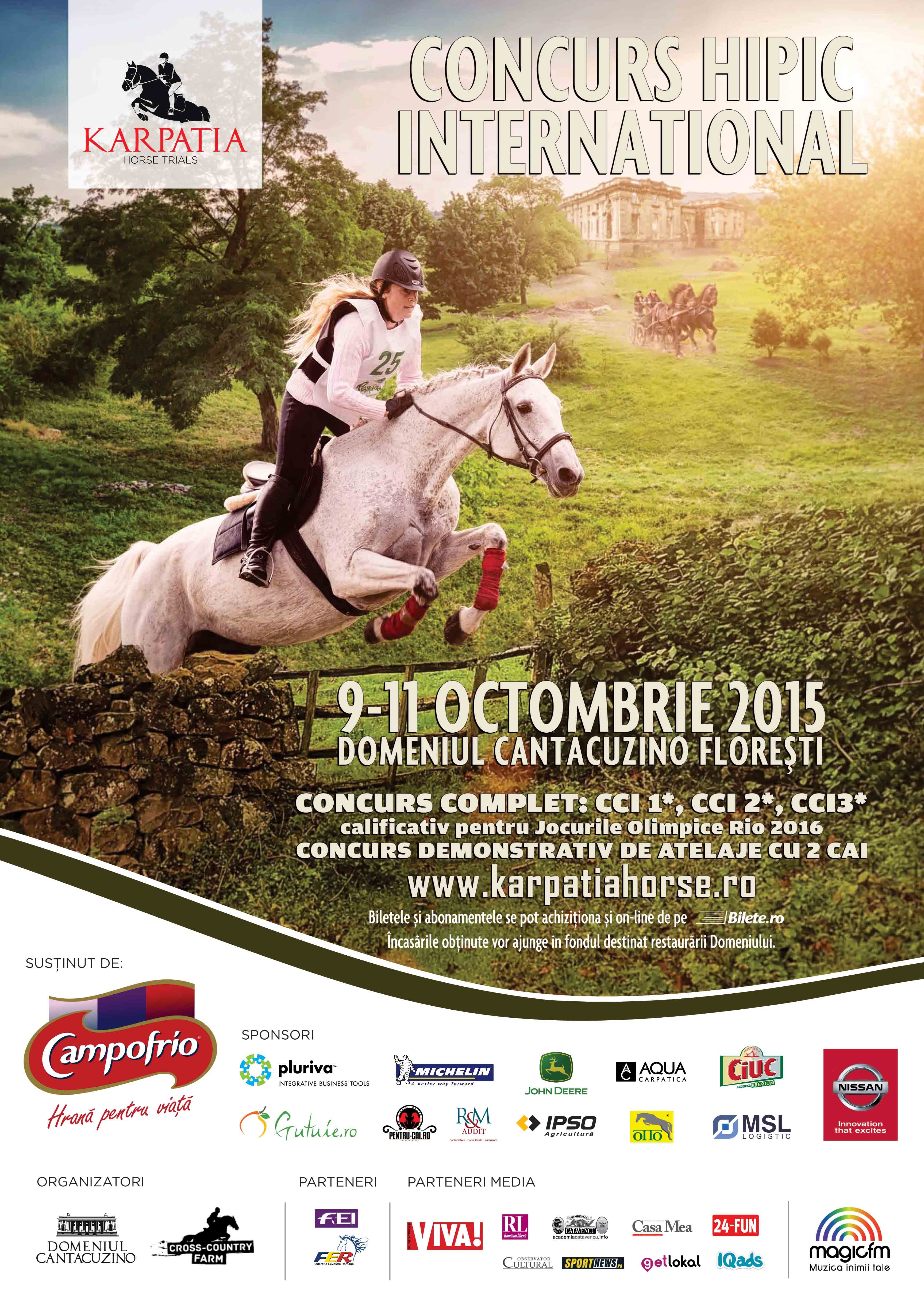 Karpatia Horse Trials 2015: reîntoarcerea pe Domeniul Cantacuzino Floreşti