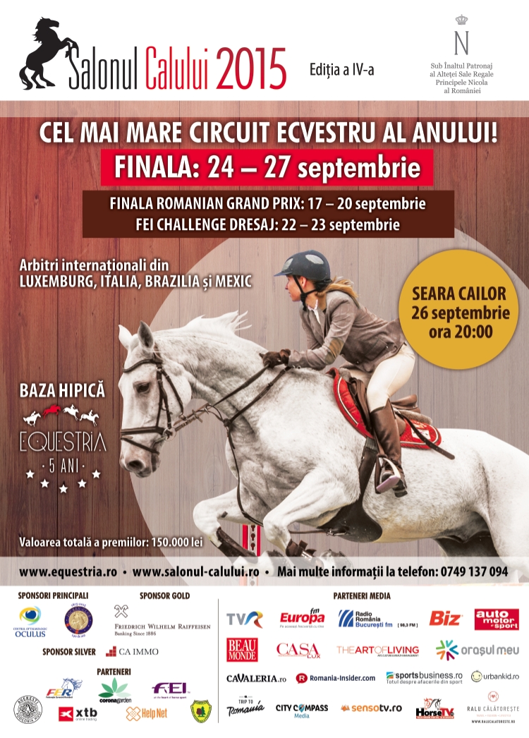 Finala circuitului Salonul Calului are loc între 24 - 27 septembrie la Equestria