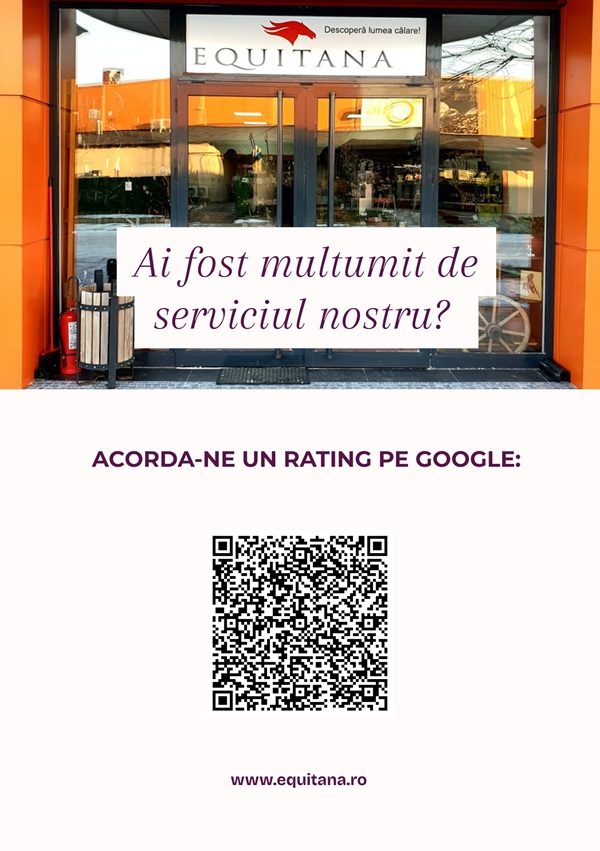 Părerea ta contează! – Scanează și lasă un review pentru Equitana