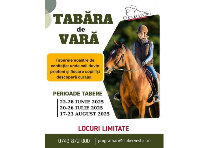 Tabere pentru copii în județul Sibiu cu profesioniștii de la Club Ecvestru Transilvania