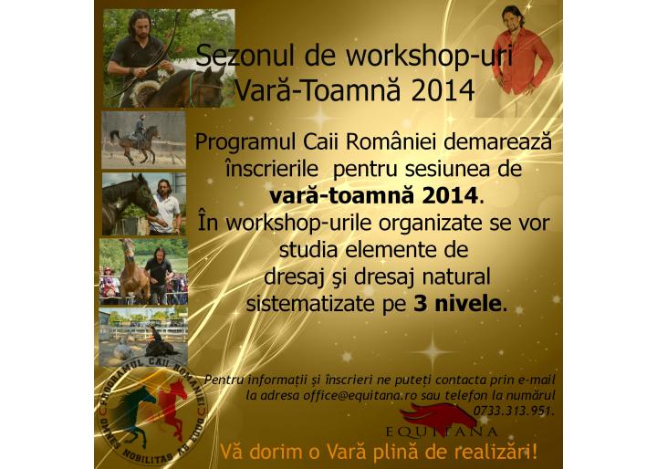 Sezonul de workshop-uri Vară-Toamnă 2014, Caii României