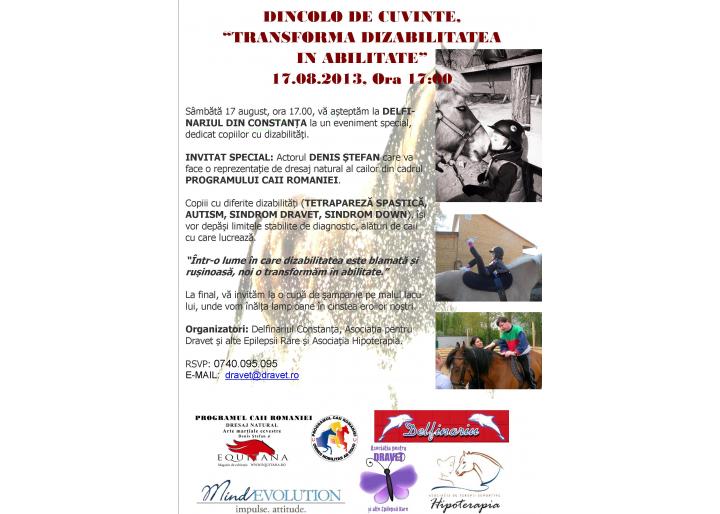 EVENIMENT CONSTANTA, DELFINARIU: "DINCOLO DE CUVINTE: COPII SI CAII"