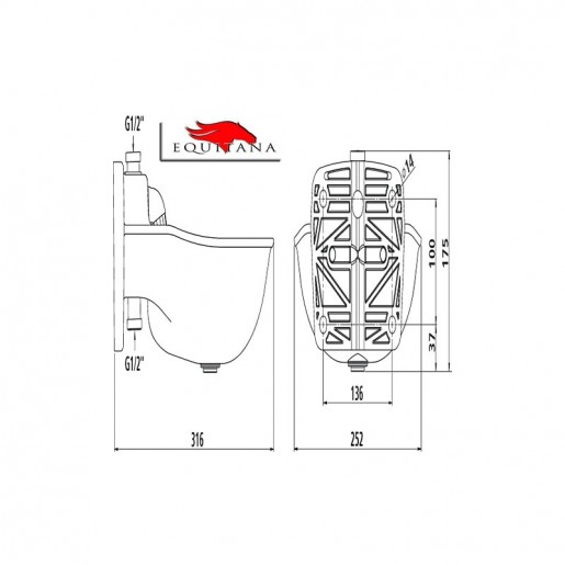 Adapatoare din plastic K75, Kerbl-2047