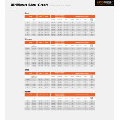 Airowear-AirMesh-Size-Chart